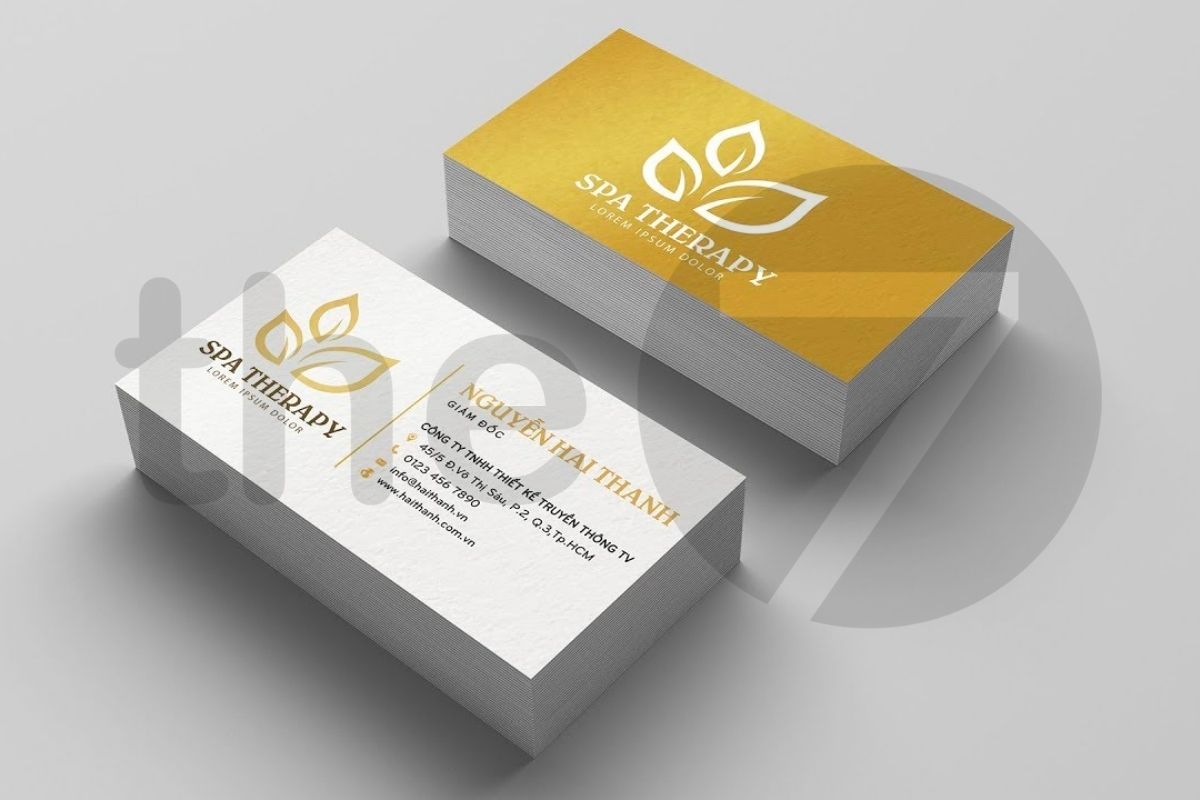 Logo thương hiệu được in trên danh thiếp