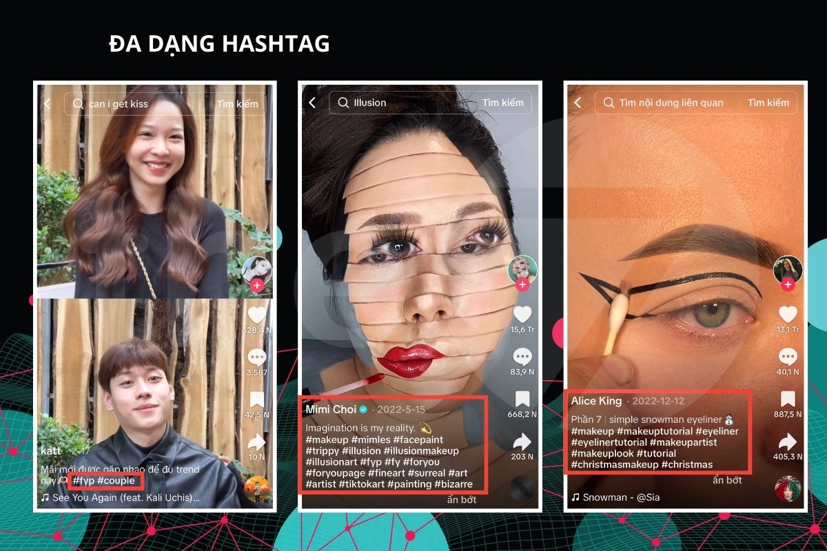 cần Đa dạng Hashtag