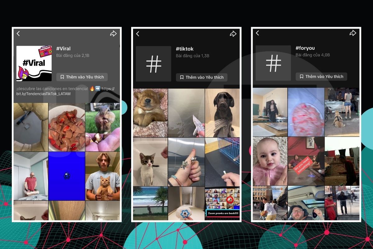 Các Hashtag có hàng tỷ lượt xem trên TikTok