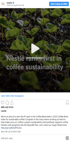 Vị trí đầu tiên trong bảng xếp hạng Coffee Brew Index