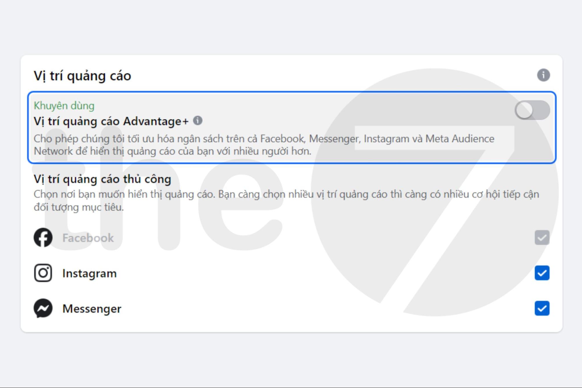 Xác định vị trí quảng cáo
