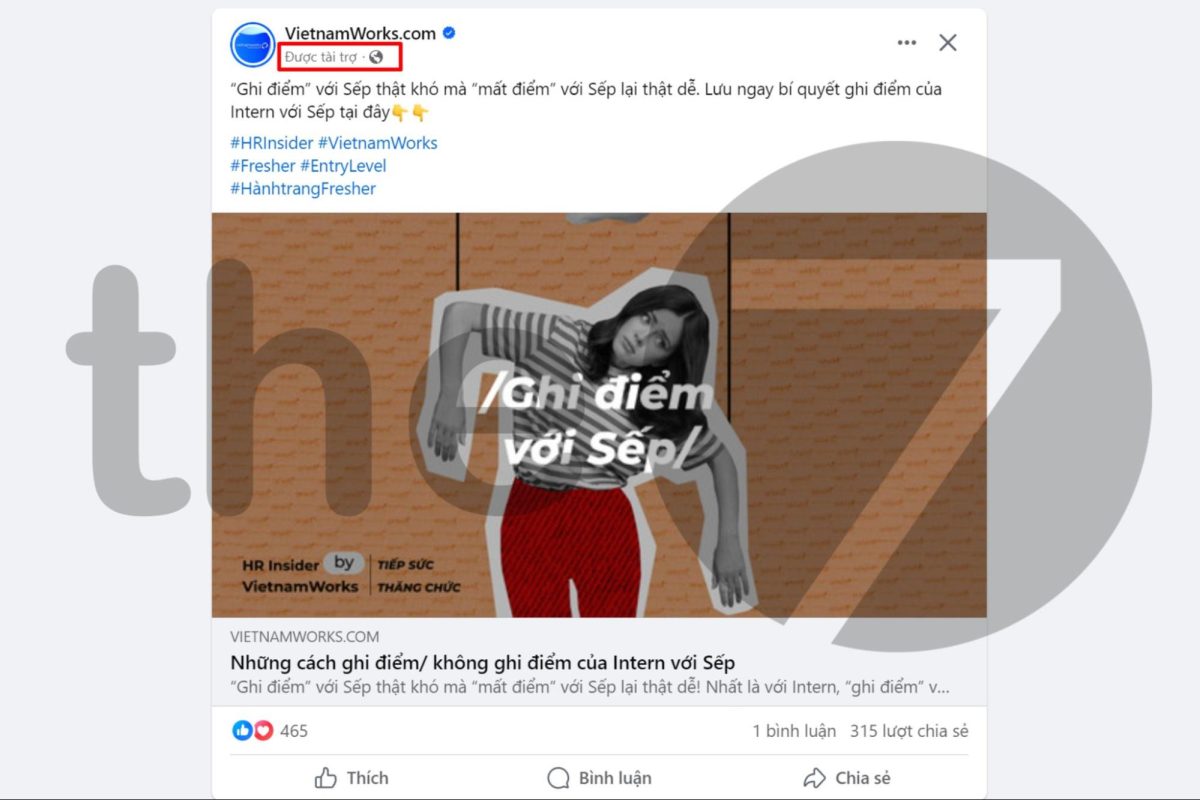 Quảng cáo được tài trợ - Sponsored