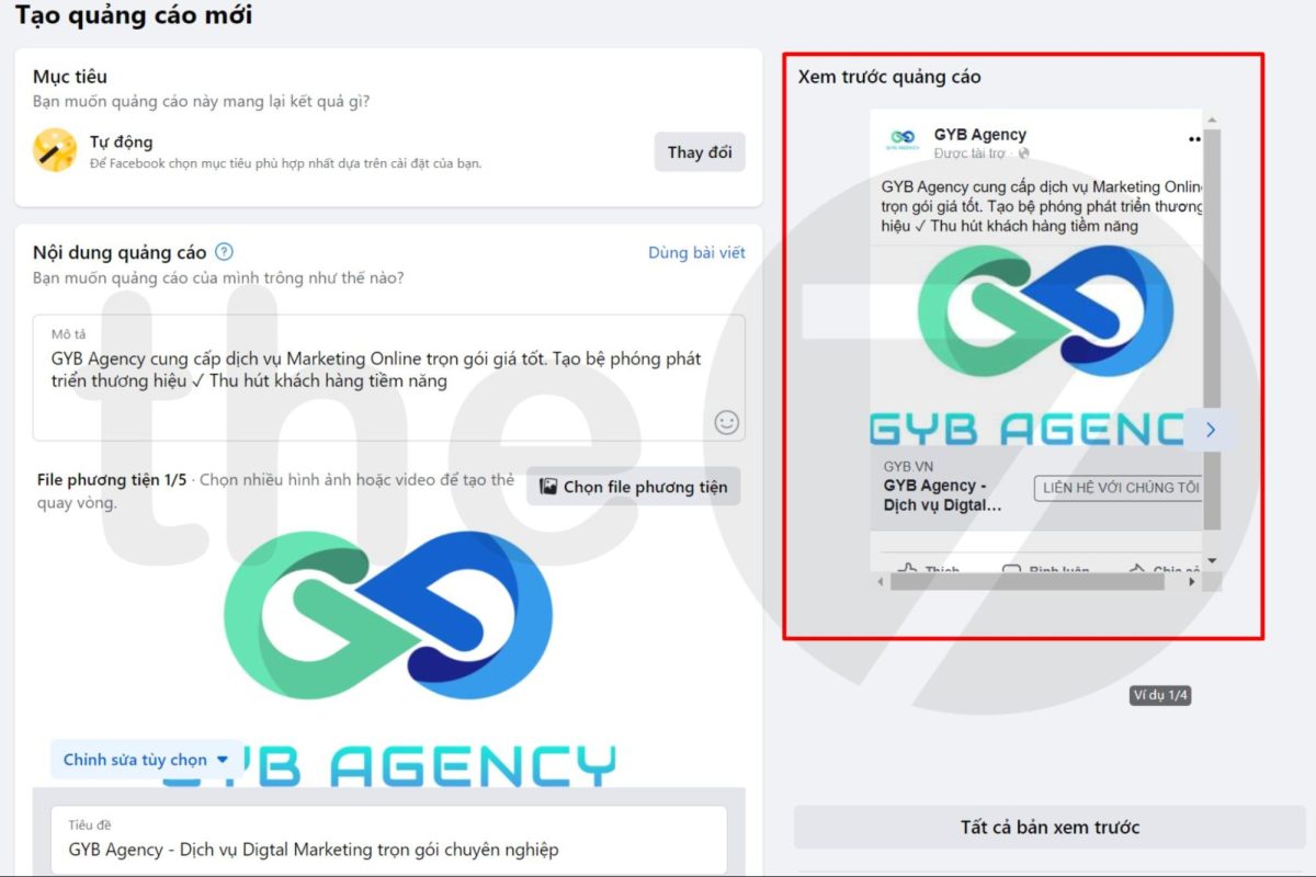 Xem trước quảng cáo Facebook