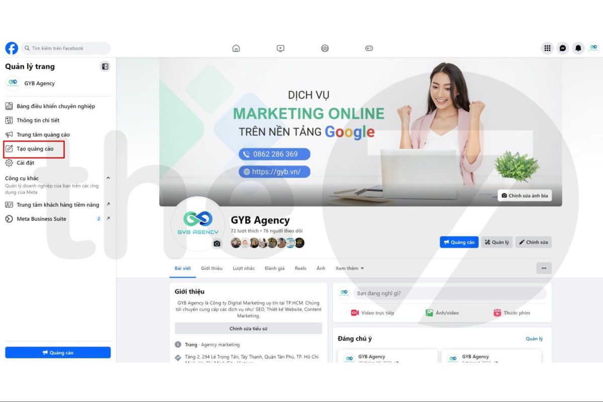 Tạo chiến dịch quảng cáo