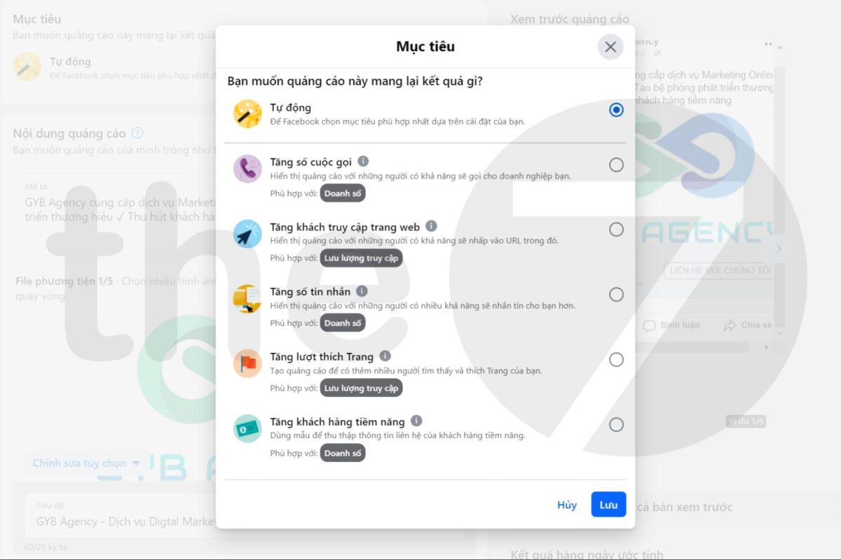 Chọn mục tiêu cho chiến dịch 