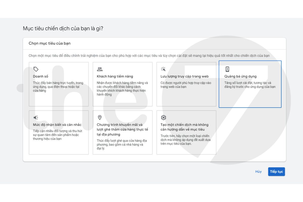 Chọn mục tiêu và chiến dịch quảng cáo Google phù hợp