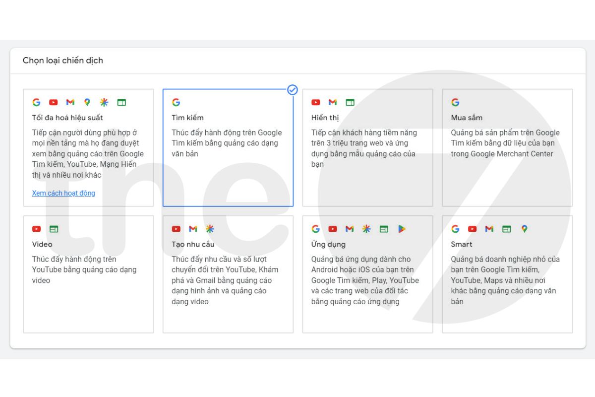Tạo chiến dịch mà không cần mục tiêu