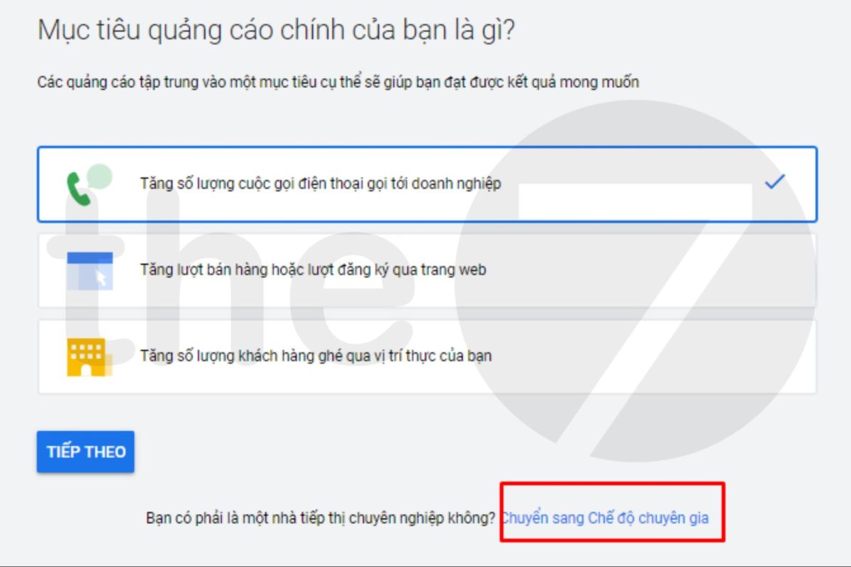 Tạo tài khoản không cần chiến dịch