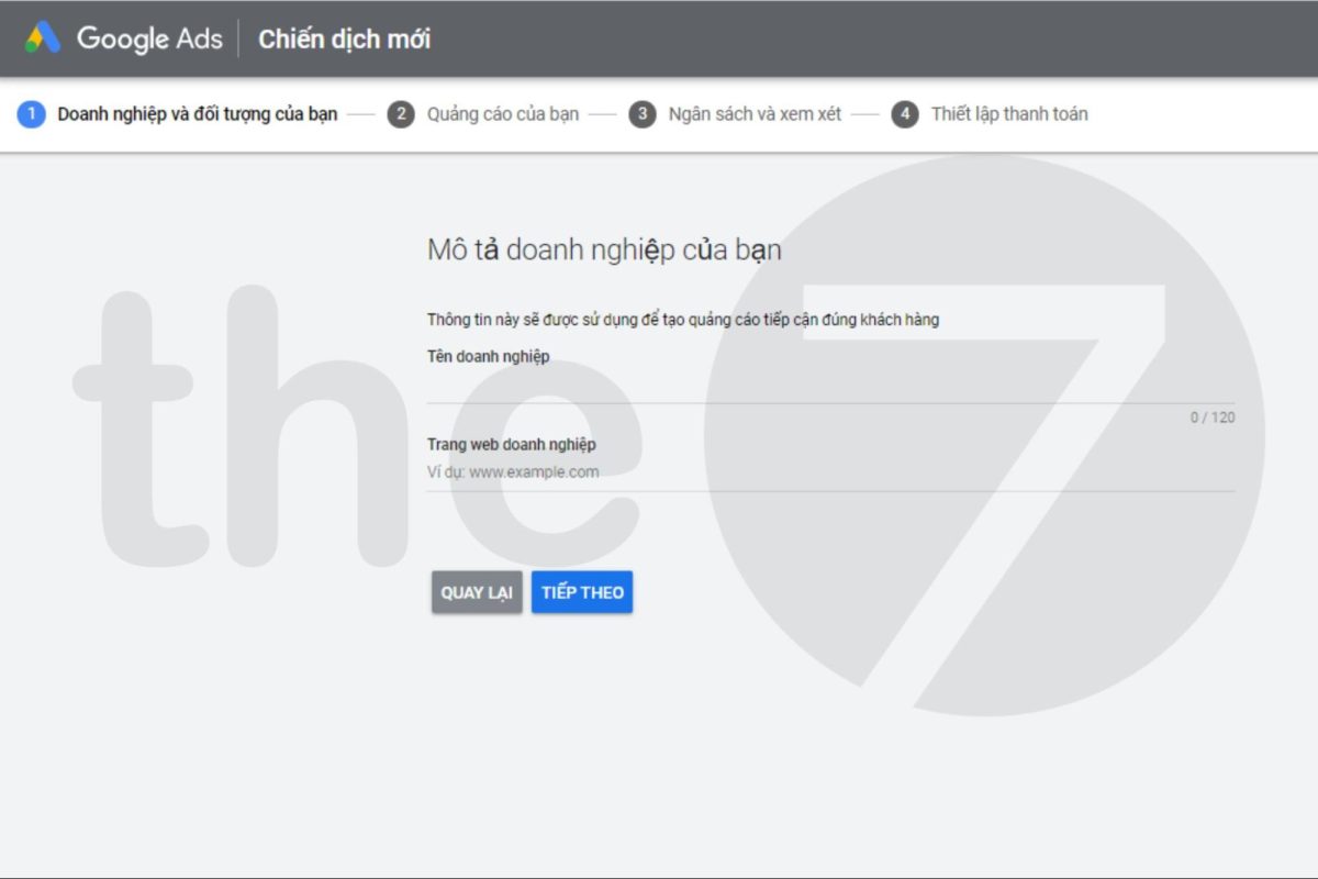 Tạo tài khoản không cần chiến dịch