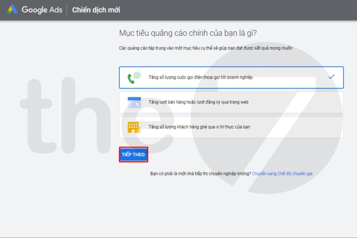 Trường hợp 1: Tạo tài khoản kèm chiến dịch mới