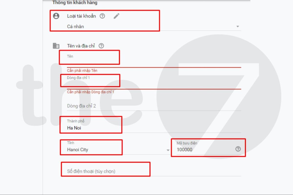 Chọn phương thức thanh toán Google Ads