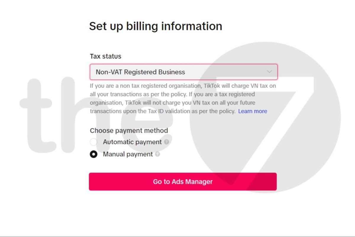 Cách tạo tài khoản quảng cáo TikTok