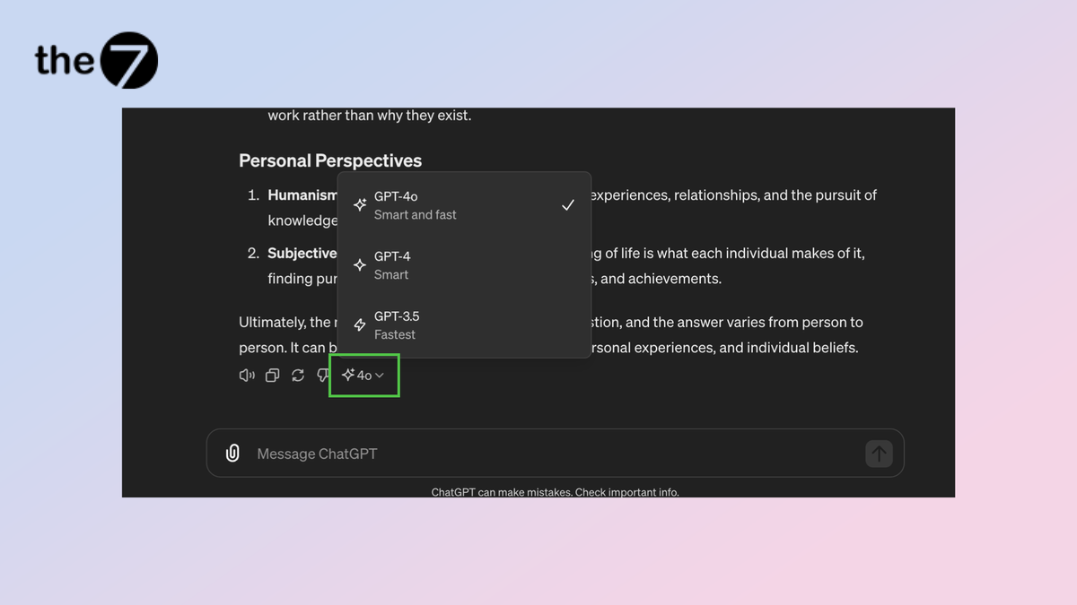 Thay đổi mô hình AI trong cuộc trò chuyện