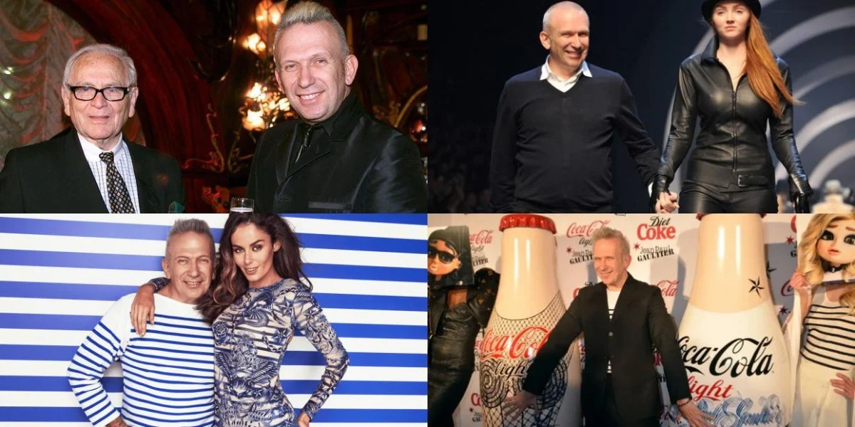 Jean-Paul Gaultier đã hoàn thiện tay nghề của mình qua quá trình hợp tác với các thương hiệu danh tiếng như Pierre Cardin, Hermès, Target và Diet Coke. Nguồn-Tổng hợp