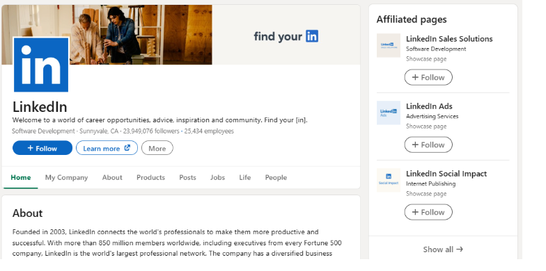Xây dựng sự hiện diện tự nhiên của doanh nghiệp trên LinkedIn bằng LinkedIn Page