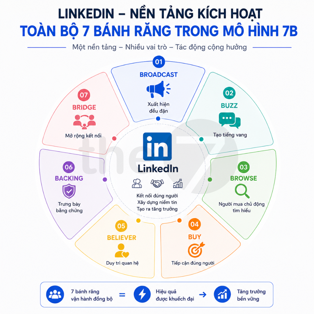 LinkedIn nằm ở đâu trong mô hình 7B?